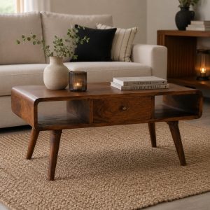 Curved Chestnut Coffee Table
