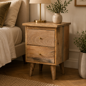 Oak-ish Bedside