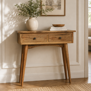 Mini Oak-ish Hallway Console Table