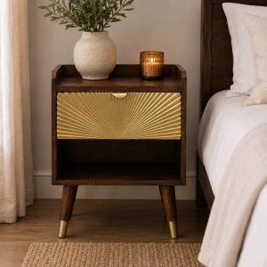 Manila Gold One Drawer Bedside