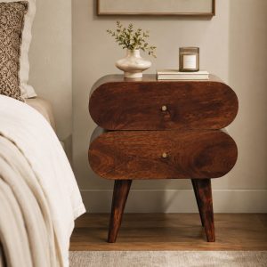 Bubble Chestnut Bedside