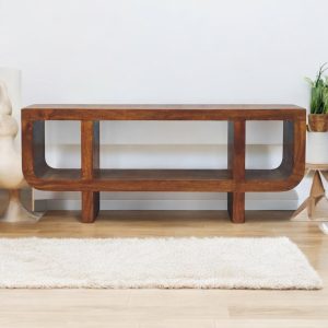 Orion Curved Chestnut Media Unit