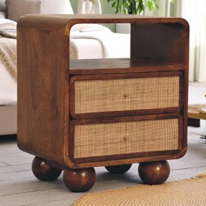 Larissa 2 Drawer Chestnut Nightstand
