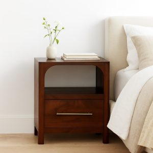 Arched Edge 1 Drawer Bedside