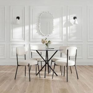 SMITH IVORY DINING CHAIR (2 PER PACK)