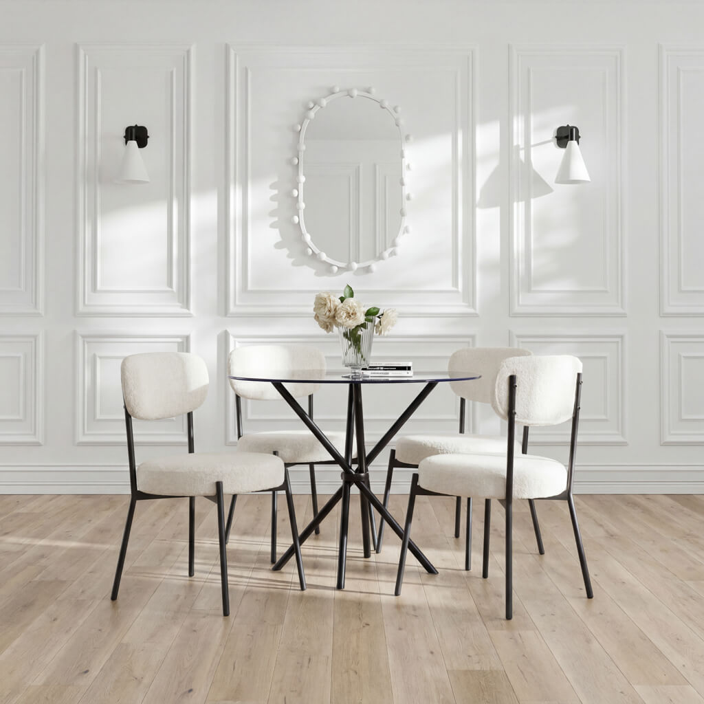 SMITH IVORY DINING CHAIR (2 PER PACK)