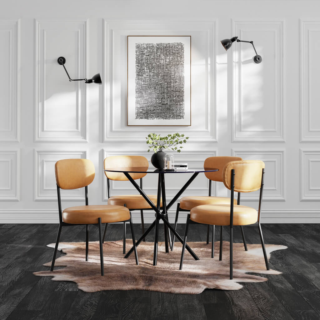 SMITH CARAMEL DINING CHAIR (2 PER PACK)
