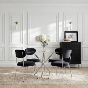 SMITH BLACK DINING CHAIR (2 PER PACK)