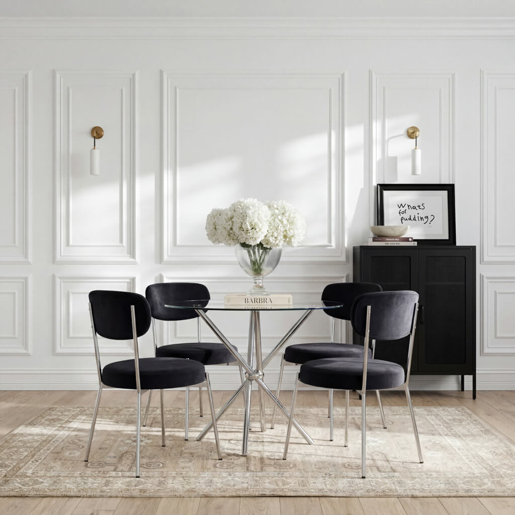 SMITH BLACK DINING CHAIR (2 PER PACK)