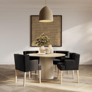 SHAY ANTHRACITE WINGED CHAIR WITH ARMS (1 PER PACK