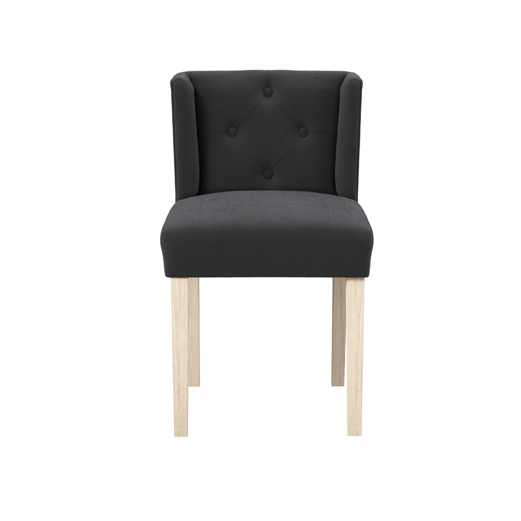 SHAY ANTHRACITE WINGED DINING CHAIR WITHOUT ARMS ( - Image 2