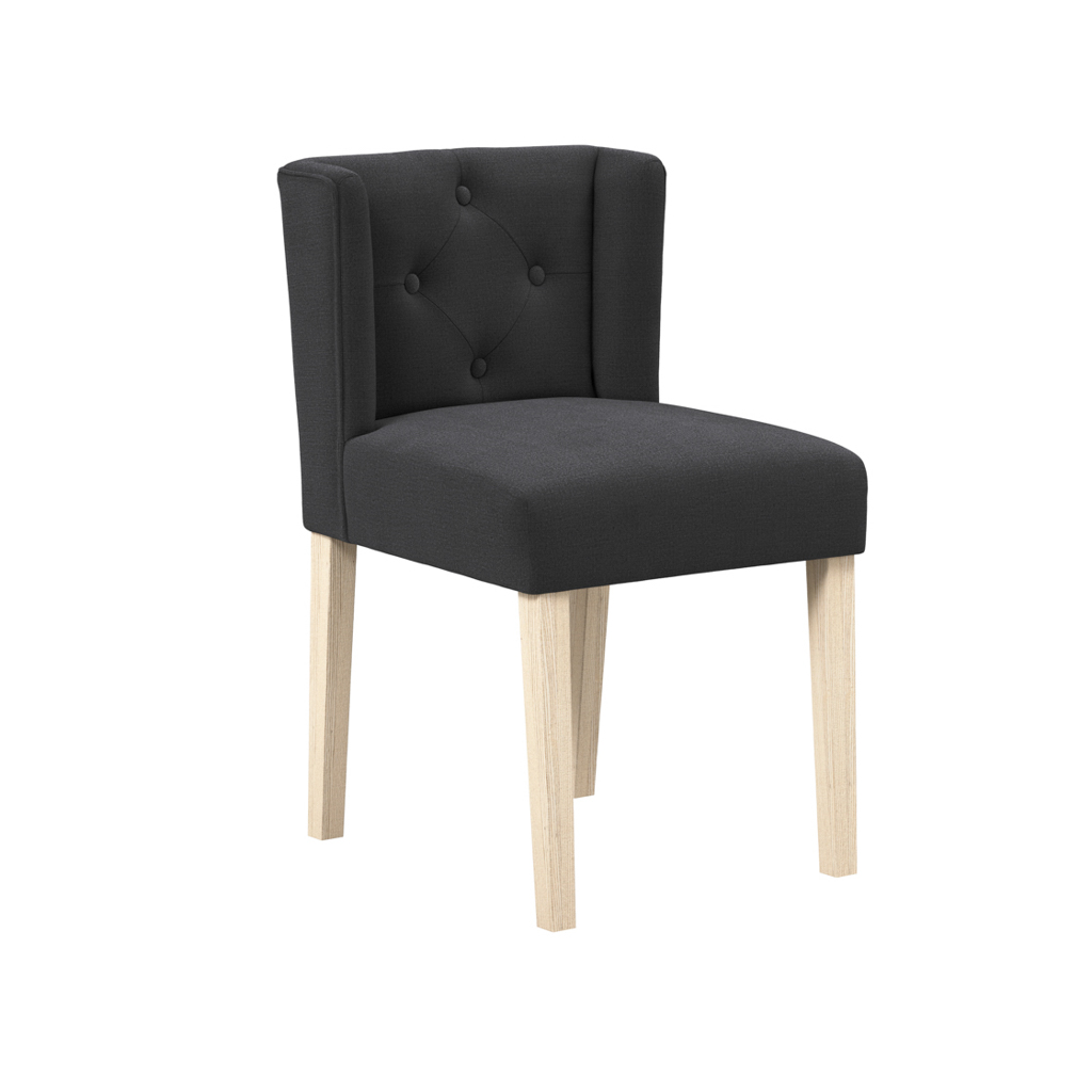 SHAY ANTHRACITE WINGED DINING CHAIR WITHOUT ARMS ( - Image 3