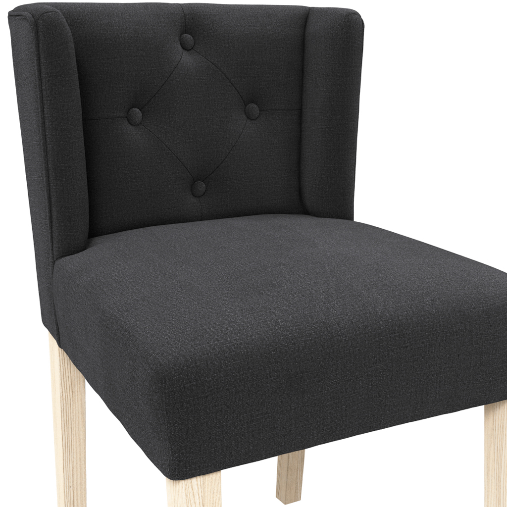SHAY ANTHRACITE WINGED DINING CHAIR WITHOUT ARMS ( - Image 6