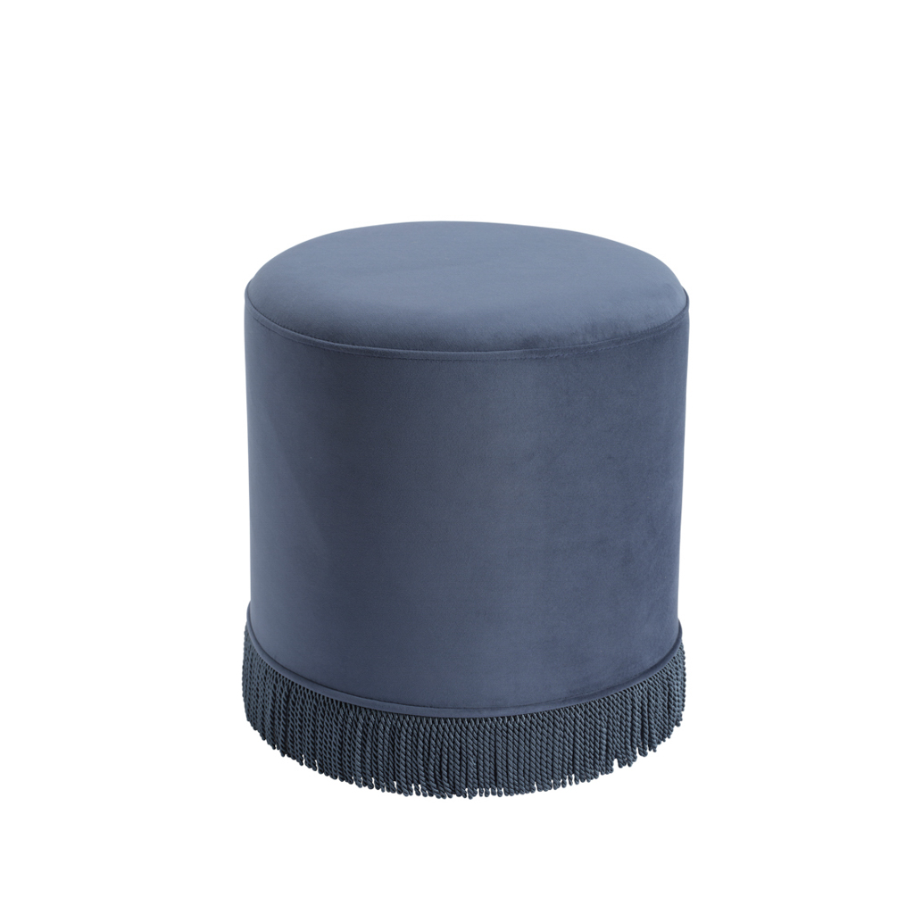 SANTOS SMALL FRENCH BLUE POUFFE - Image 2