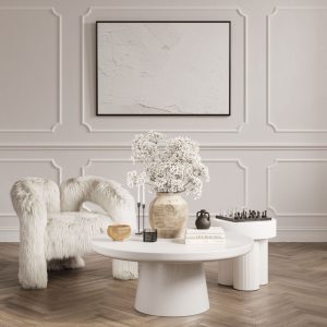 RUMI WHITE COFFEE TABLE