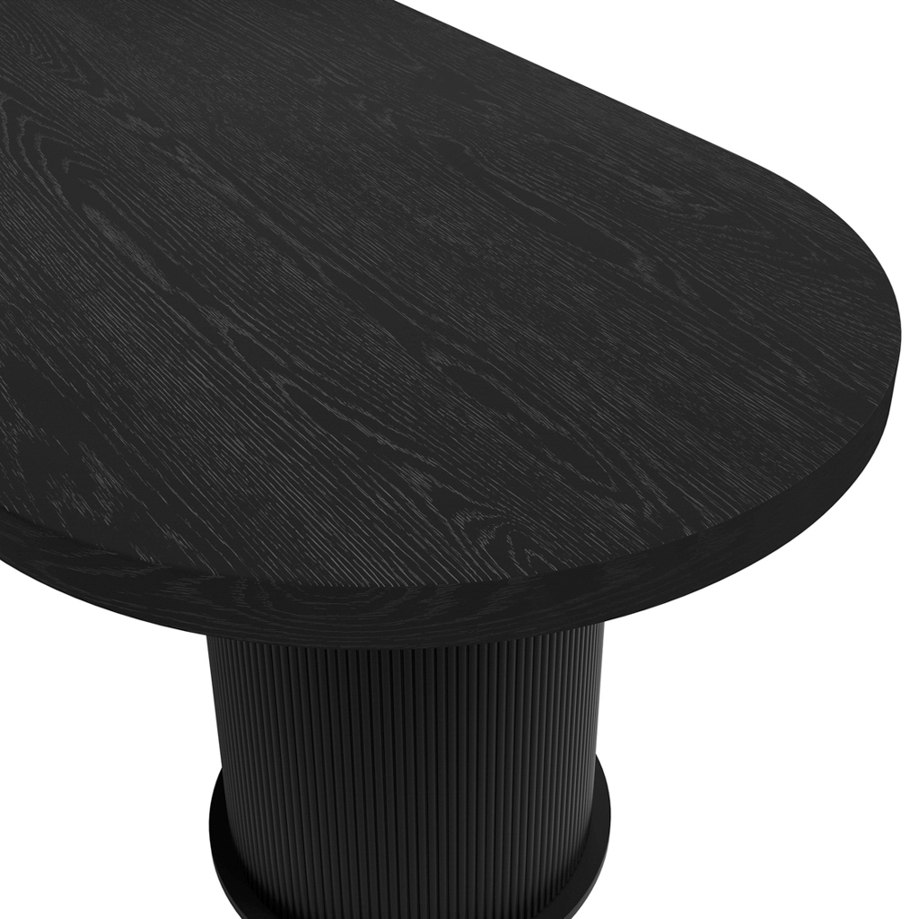 Rina Black Dining Table with 4 Nova Ivory Chairs - Image 5
