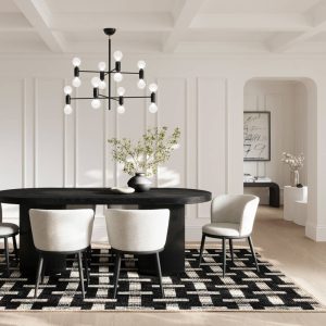 NOVA IVORY / BLACK DINING CHAIR (2 CHAIRS)