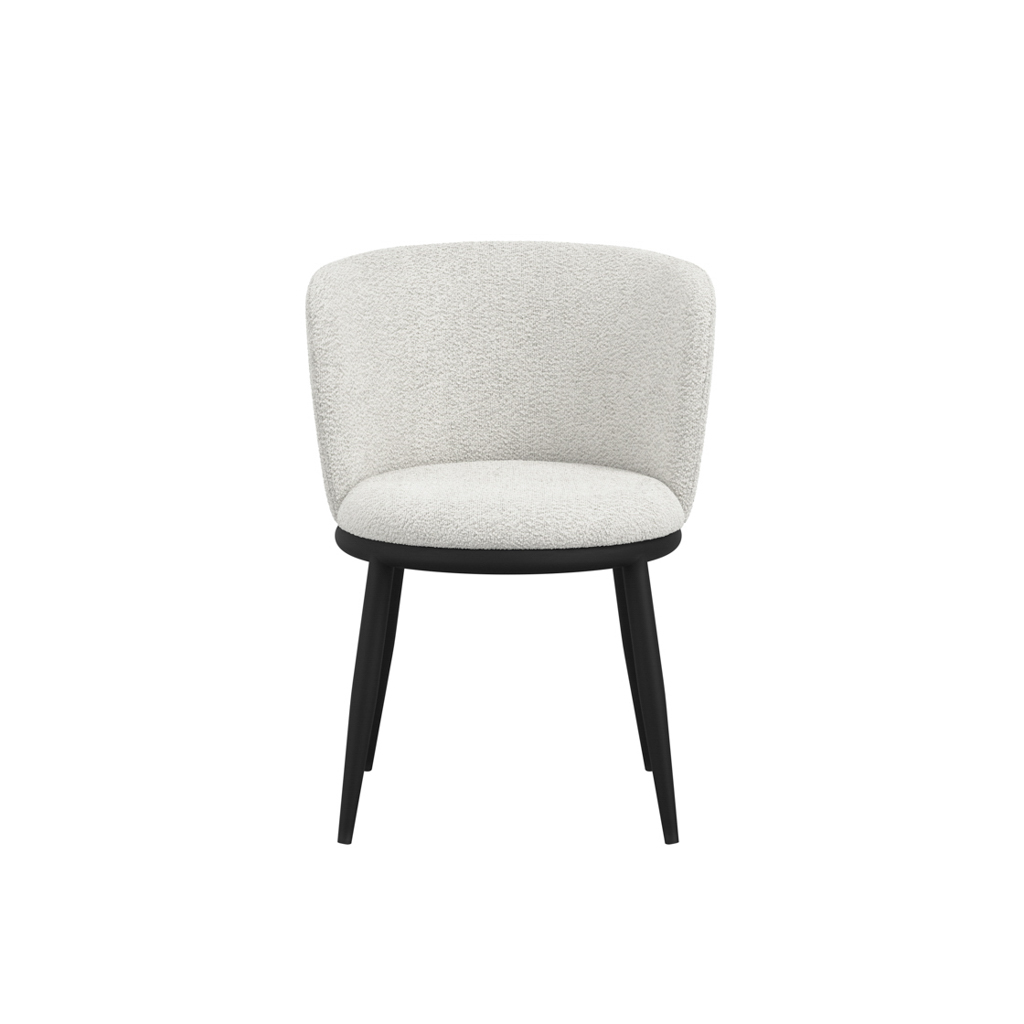 Rina Black Dining Table with 4 Nova Ivory Chairs - Image 6