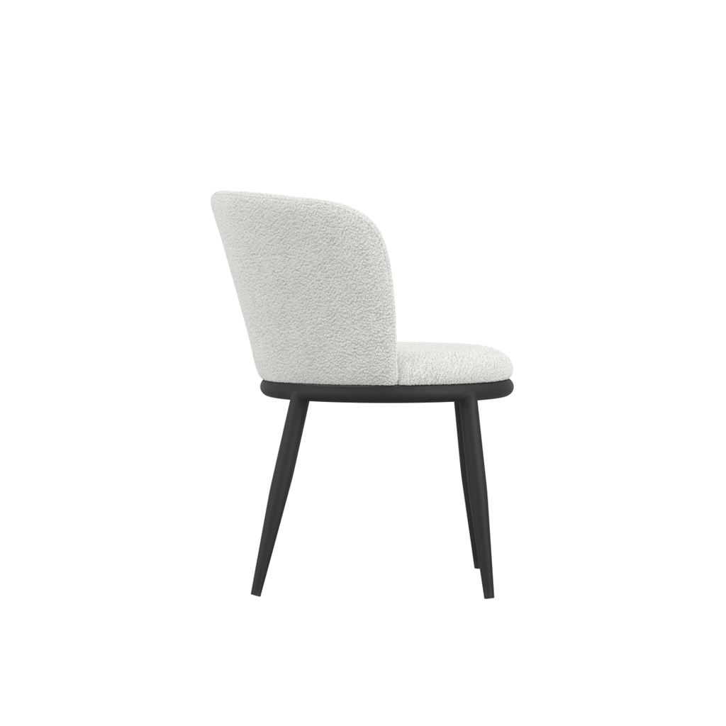 Rina Black Dining Table with 4 Nova Ivory Chairs - Image 8