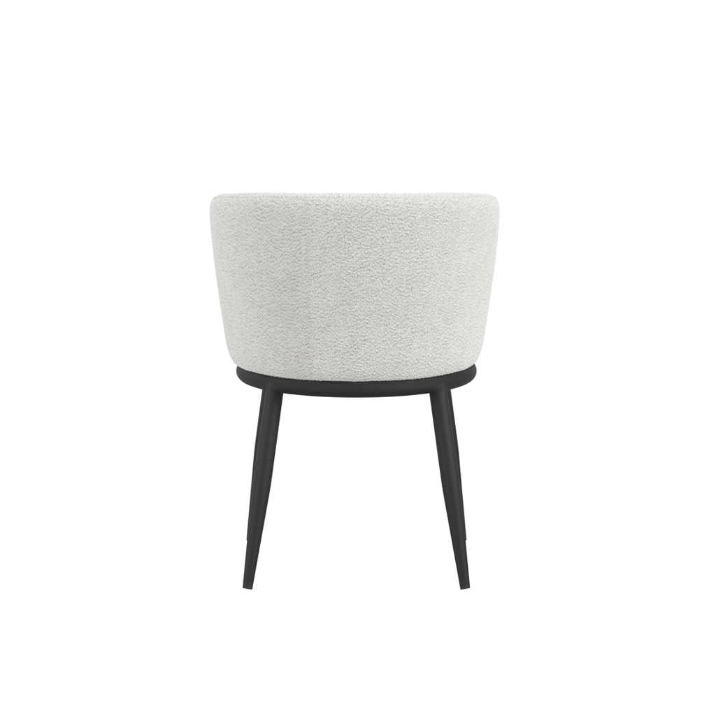 Rina Black Dining Table with 4 Nova Ivory Chairs - Image 9