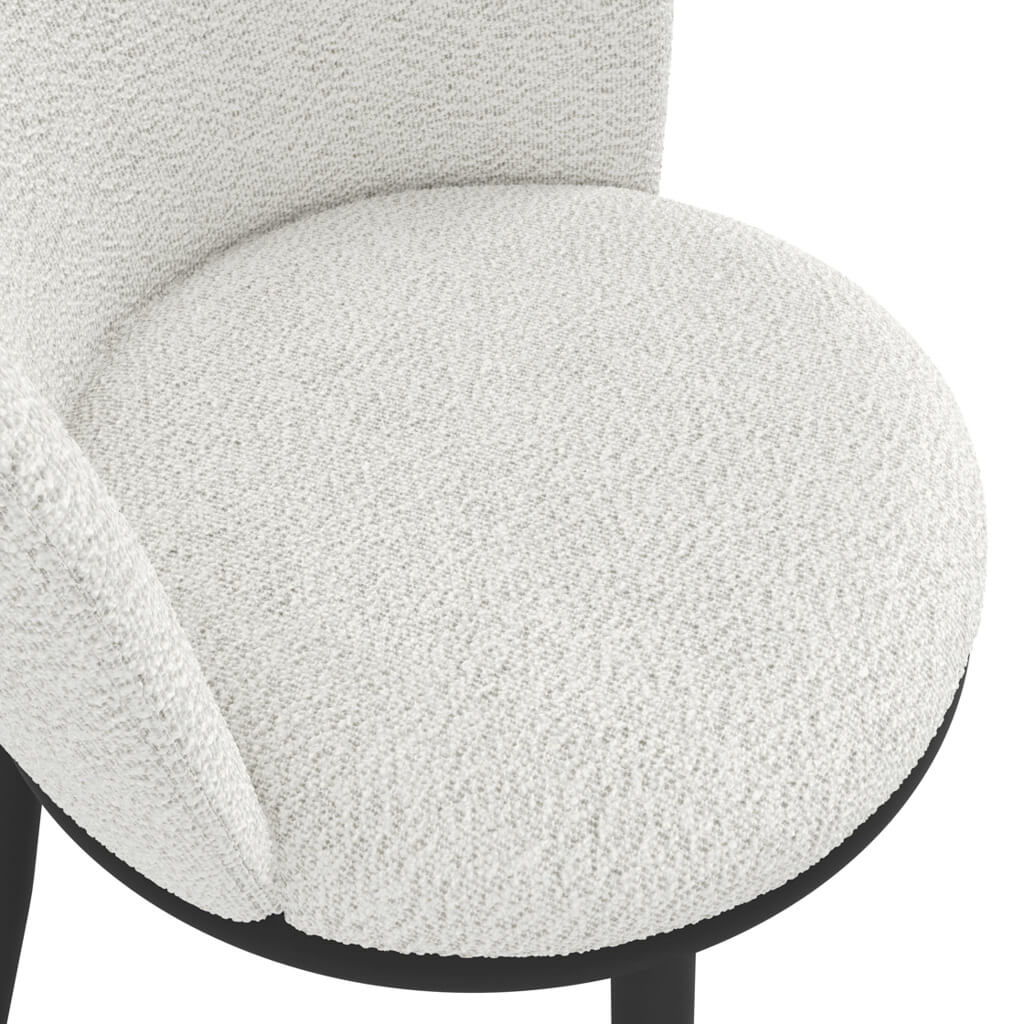 Rina Black Dining Table with 4 Nova Ivory Chairs - Image 10
