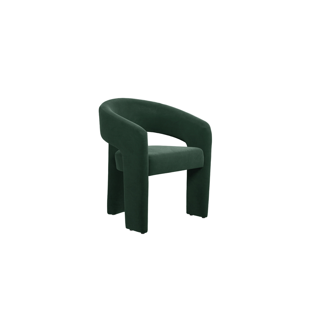 Rina Black Dining Table with 6 Alba Forest Green Chairs - Image 7