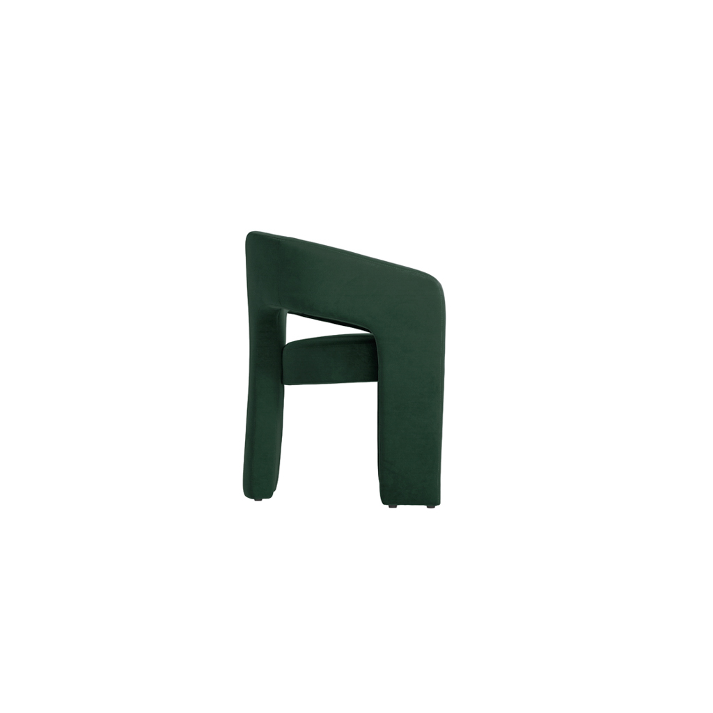 Rina Black Dining Table with 6 Alba Forest Green Chairs - Image 8