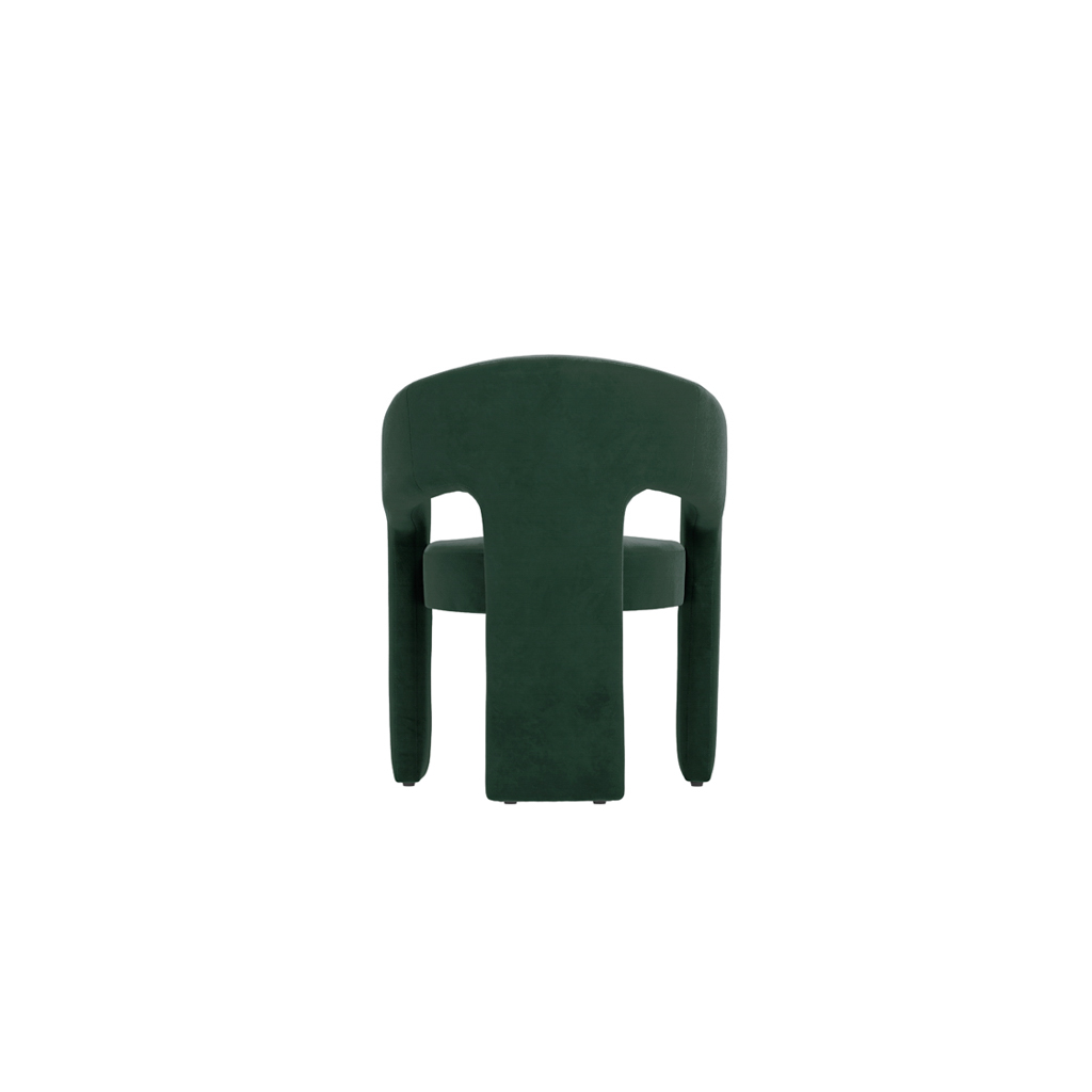 Rina Black Dining Table with 6 Alba Forest Green Chairs - Image 9