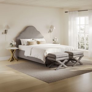 QUINCE LIGHT GREY DOUBLE BED (2 PACKS)