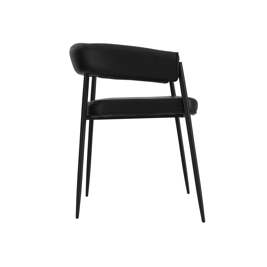 QUEENS BLACK DINING CHAIR (2 PER PACK) - Image 4