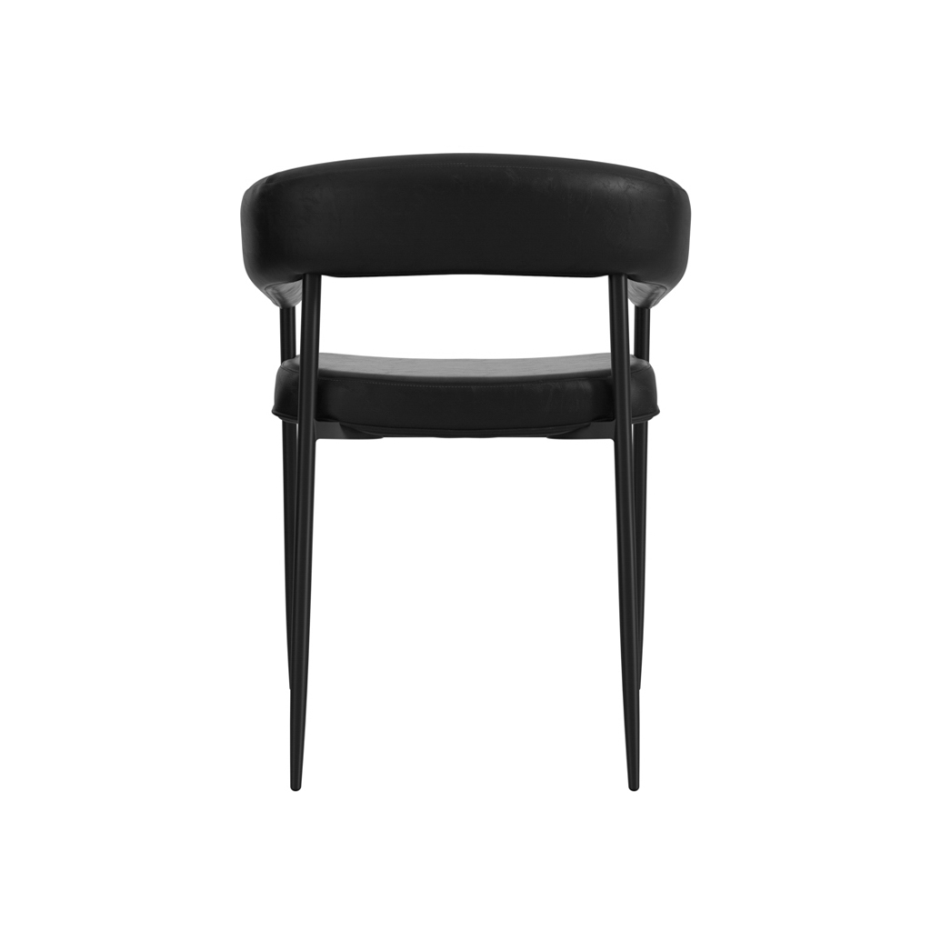 QUEENS BLACK DINING CHAIR (2 PER PACK) - Image 5