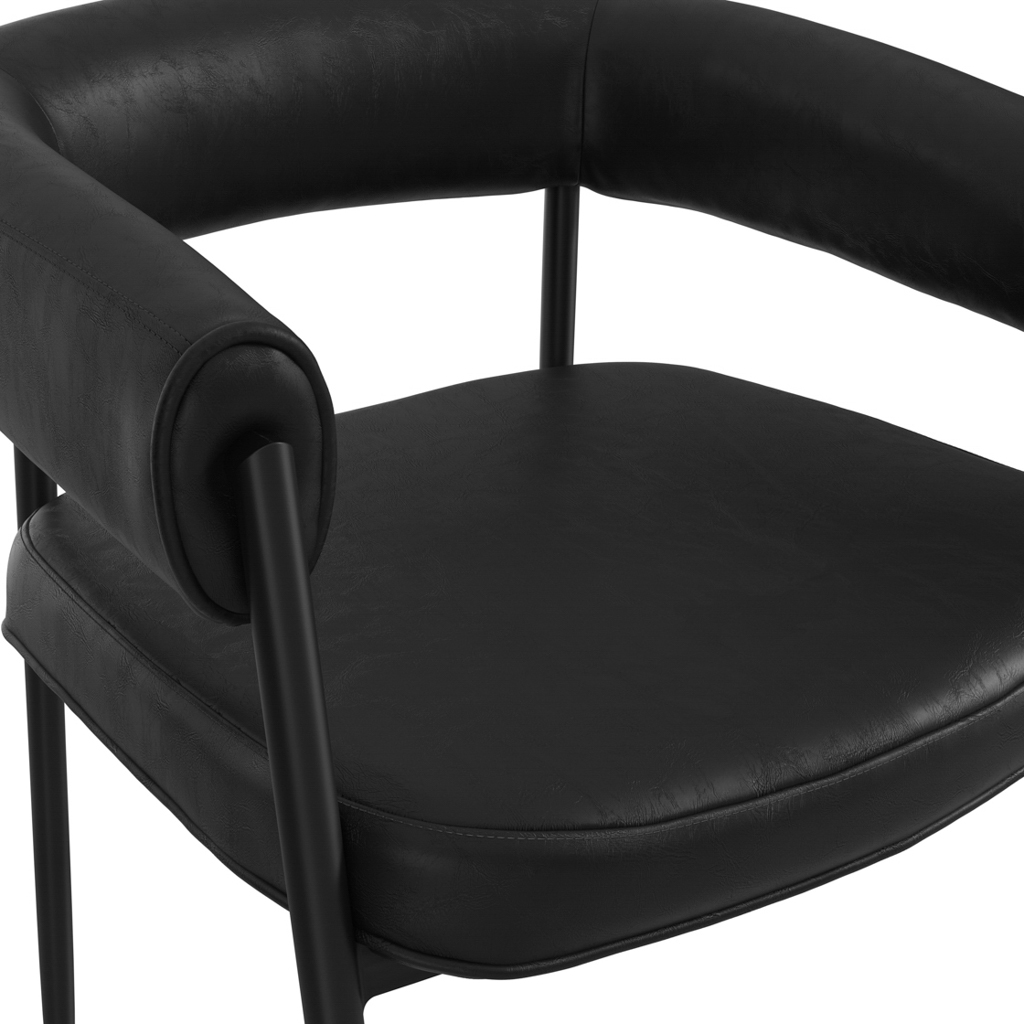 QUEENS BLACK DINING CHAIR (2 PER PACK) - Image 6