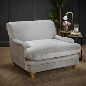 PLUMPTON CHAIR GREY VELVET