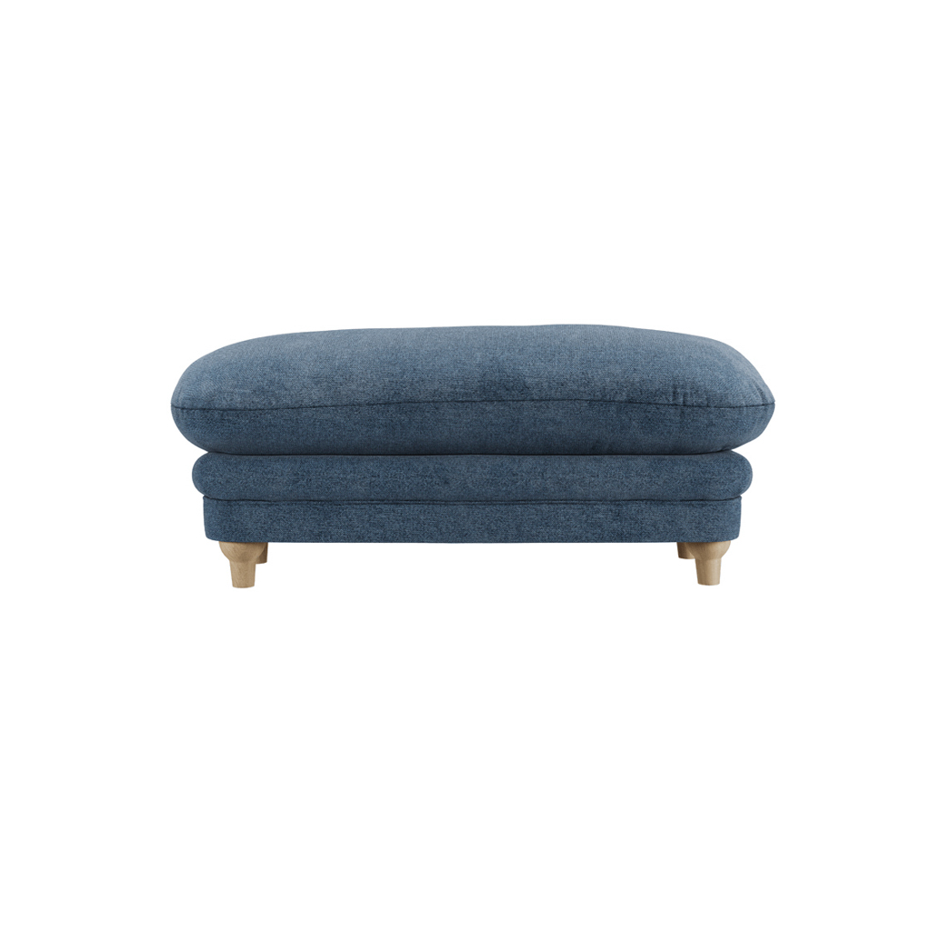 PLUMPTON FOOTSTOOL DENIM BLUE WEAVE - Image 2