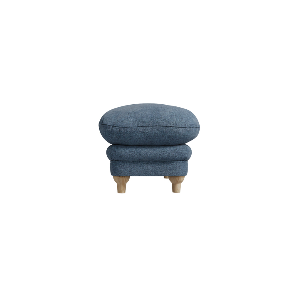 PLUMPTON FOOTSTOOL DENIM BLUE WEAVE - Image 4