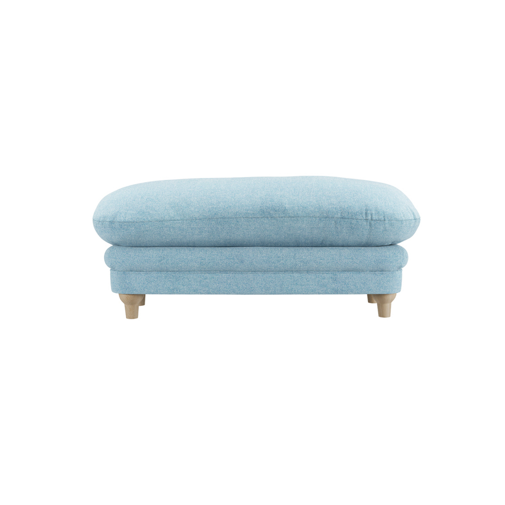 PLUMPTON FOOTSTOOL DUCK EGG BLUE WEAVE - Image 2