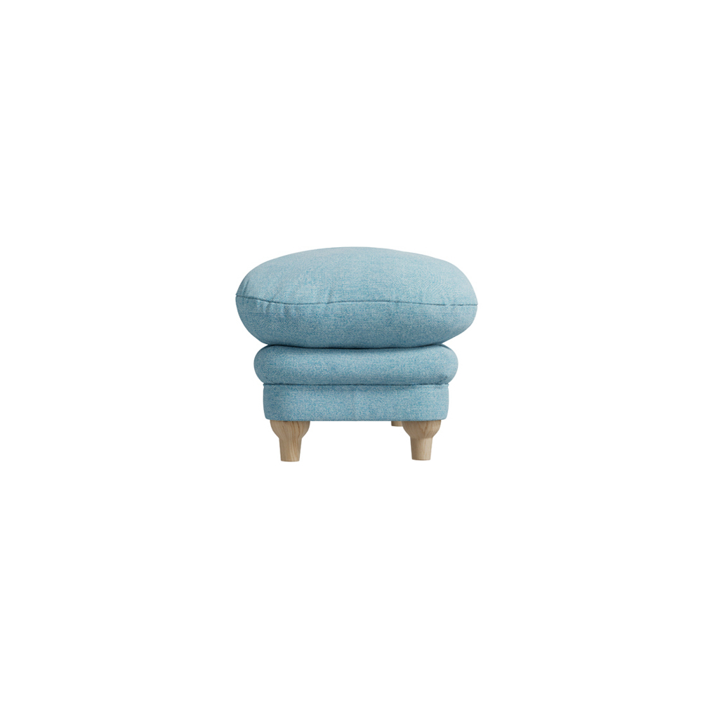 PLUMPTON FOOTSTOOL DUCK EGG BLUE WEAVE - Image 4
