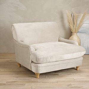 PLUMPTON CHAIR BEIGE VELVET