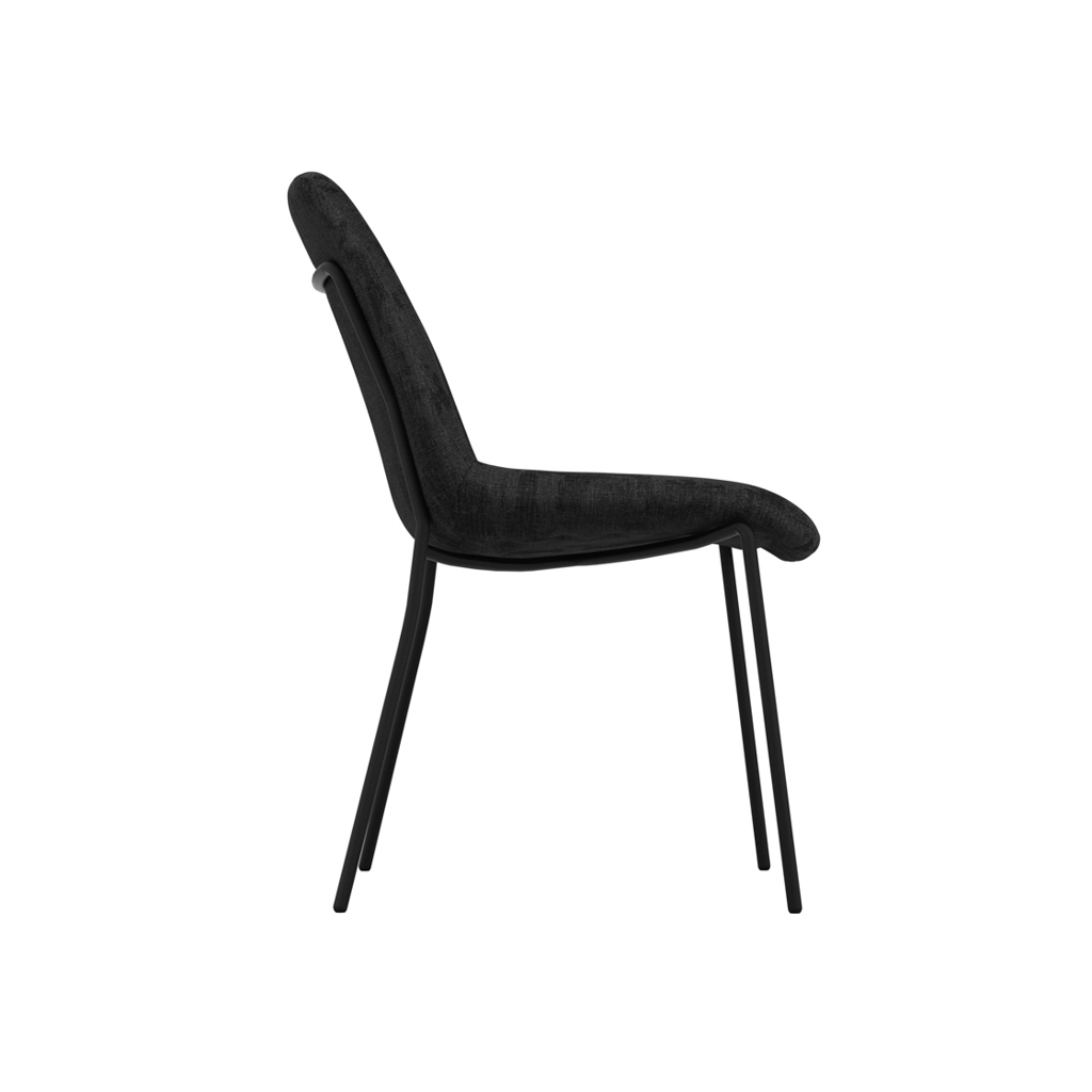 Antibes Black Dining Table 4 Carlo Black Chairs - Image 8