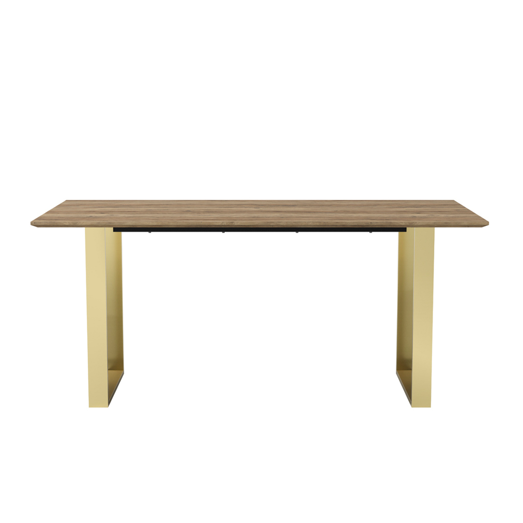 Antibes Gold Dining Table 4 Carlo Taupe Chairs - Image 2