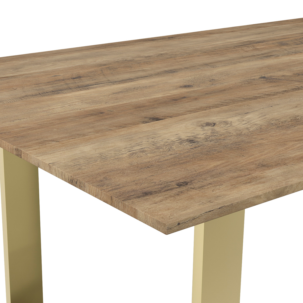 Antibes Gold Dining Table 4 Carlo Taupe Chairs - Image 5