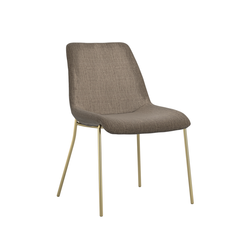 Antibes Gold Dining Table 4 Carlo Taupe Chairs - Image 7