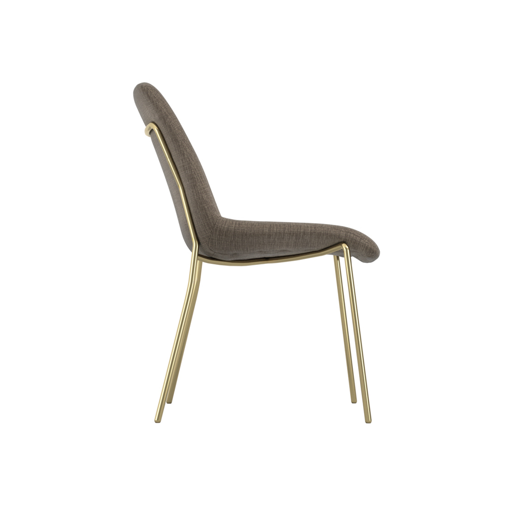 Antibes Gold Dining Table 4 Carlo Taupe Chairs - Image 8