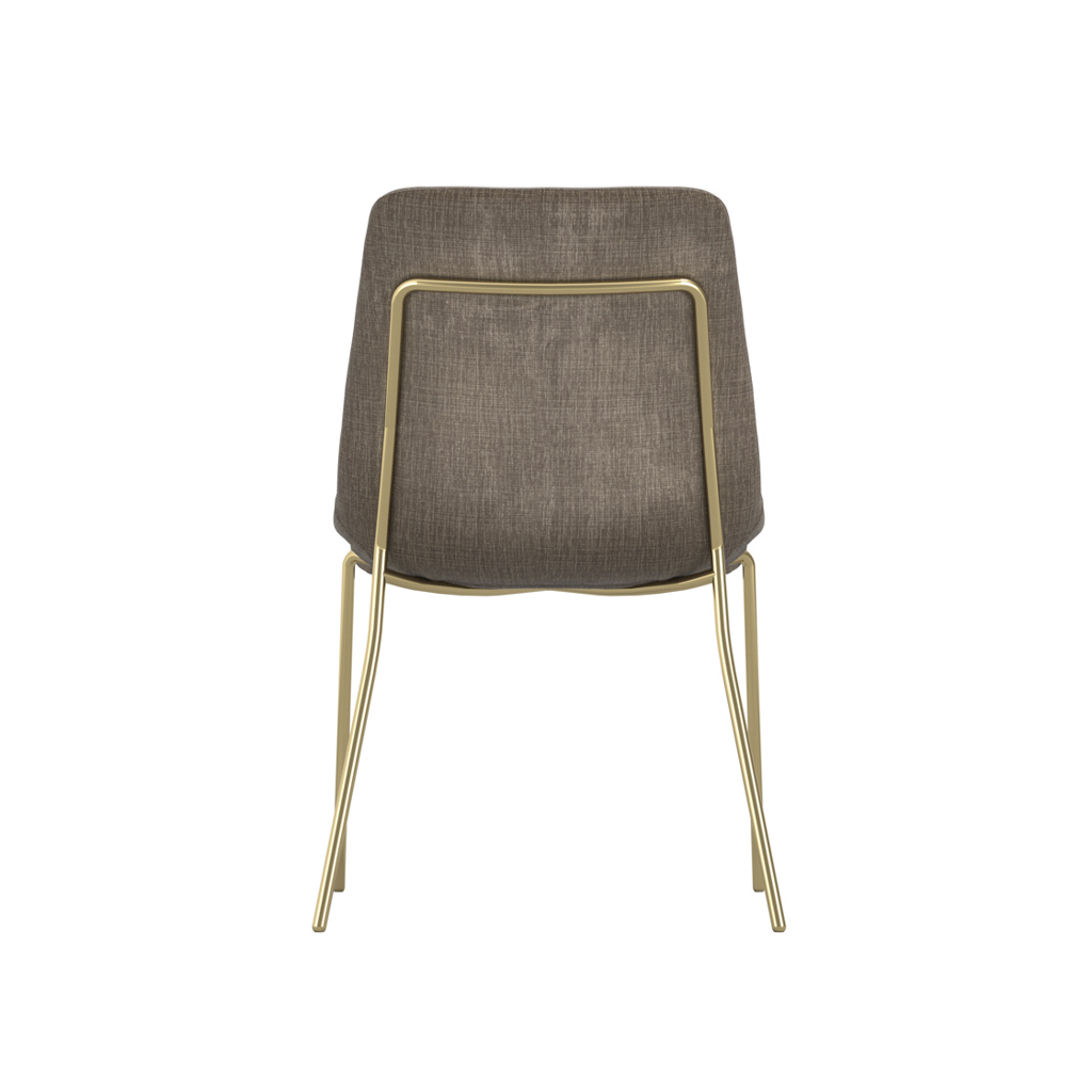 Antibes Gold Dining Table 4 Carlo Taupe Chairs - Image 9