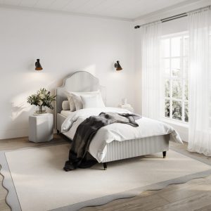 MONTEREY GREY THIN STRIPE SINGLE BED