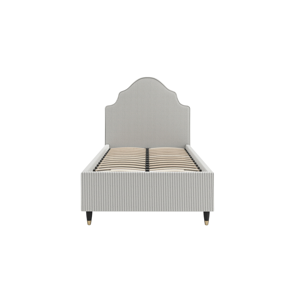 MONTEREY GREY THIN STRIPE SINGLE BED - Image 2