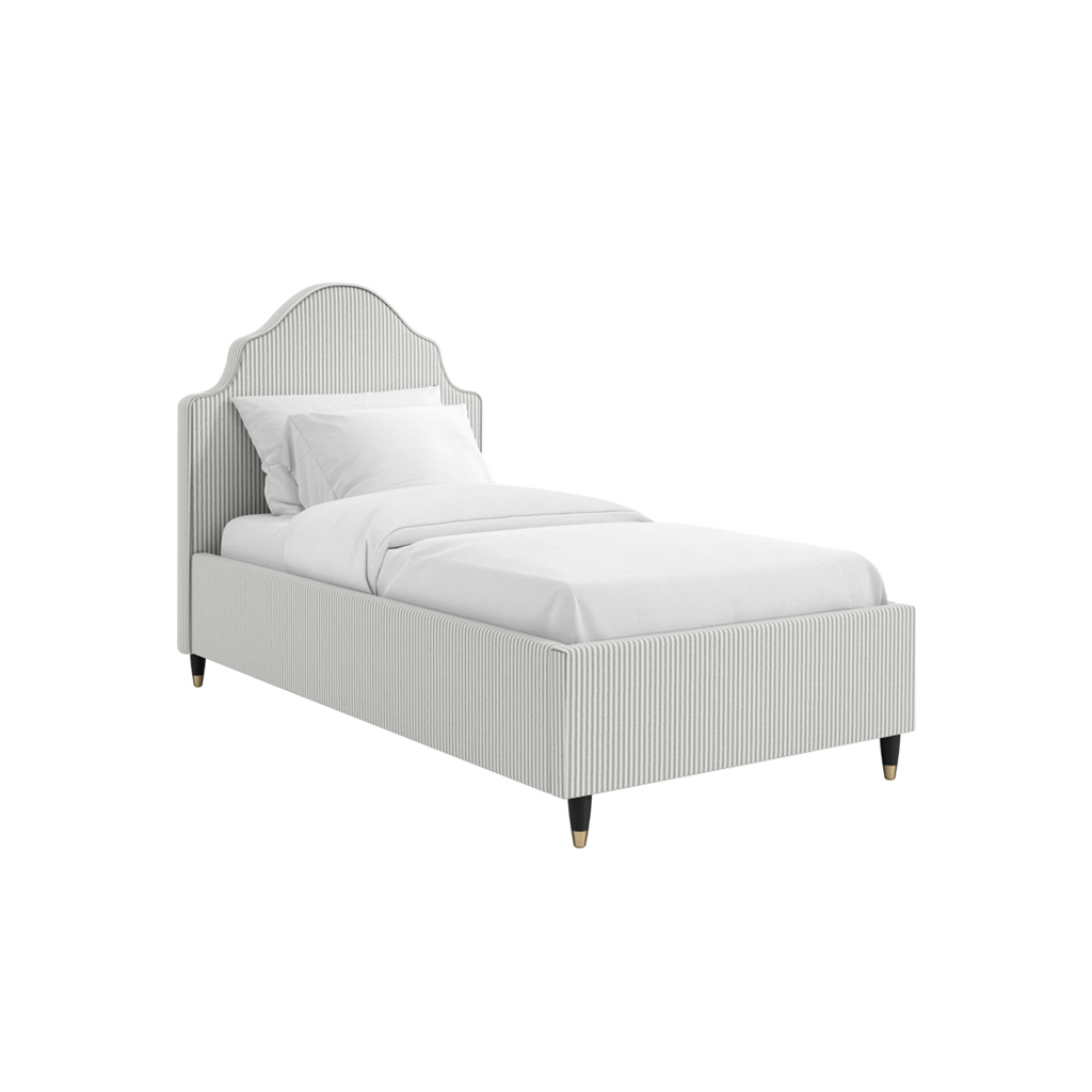 MONTEREY GREY THIN STRIPE SINGLE BED - Image 4