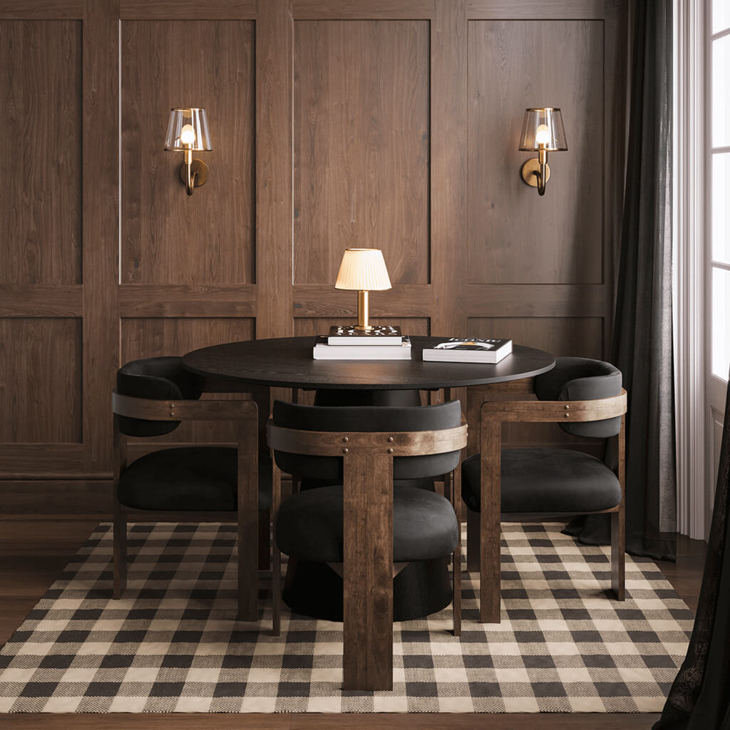 MAI BLACK / WALNUT DINING CHAIR