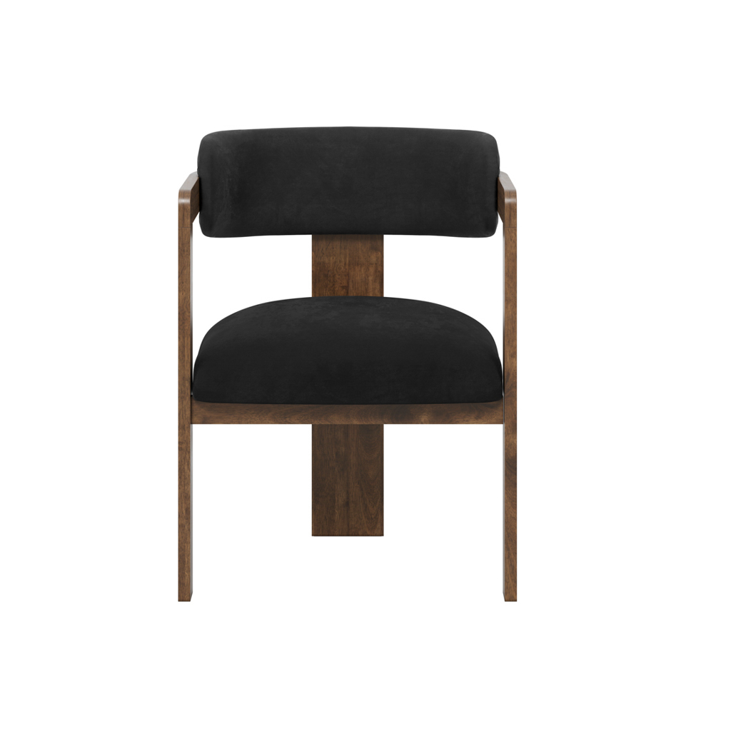 MAI BLACK / WALNUT DINING CHAIR - Image 3