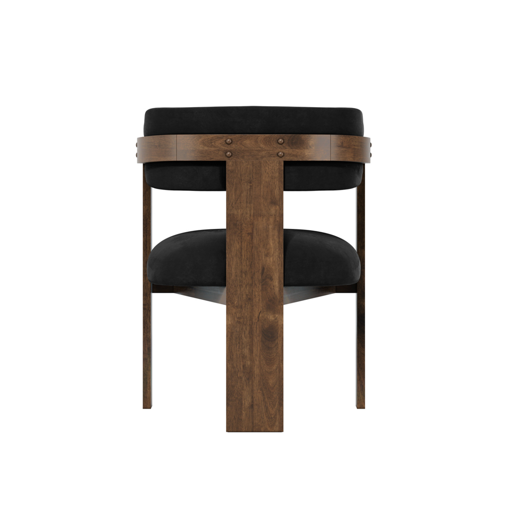 MAI BLACK / WALNUT DINING CHAIR - Image 5